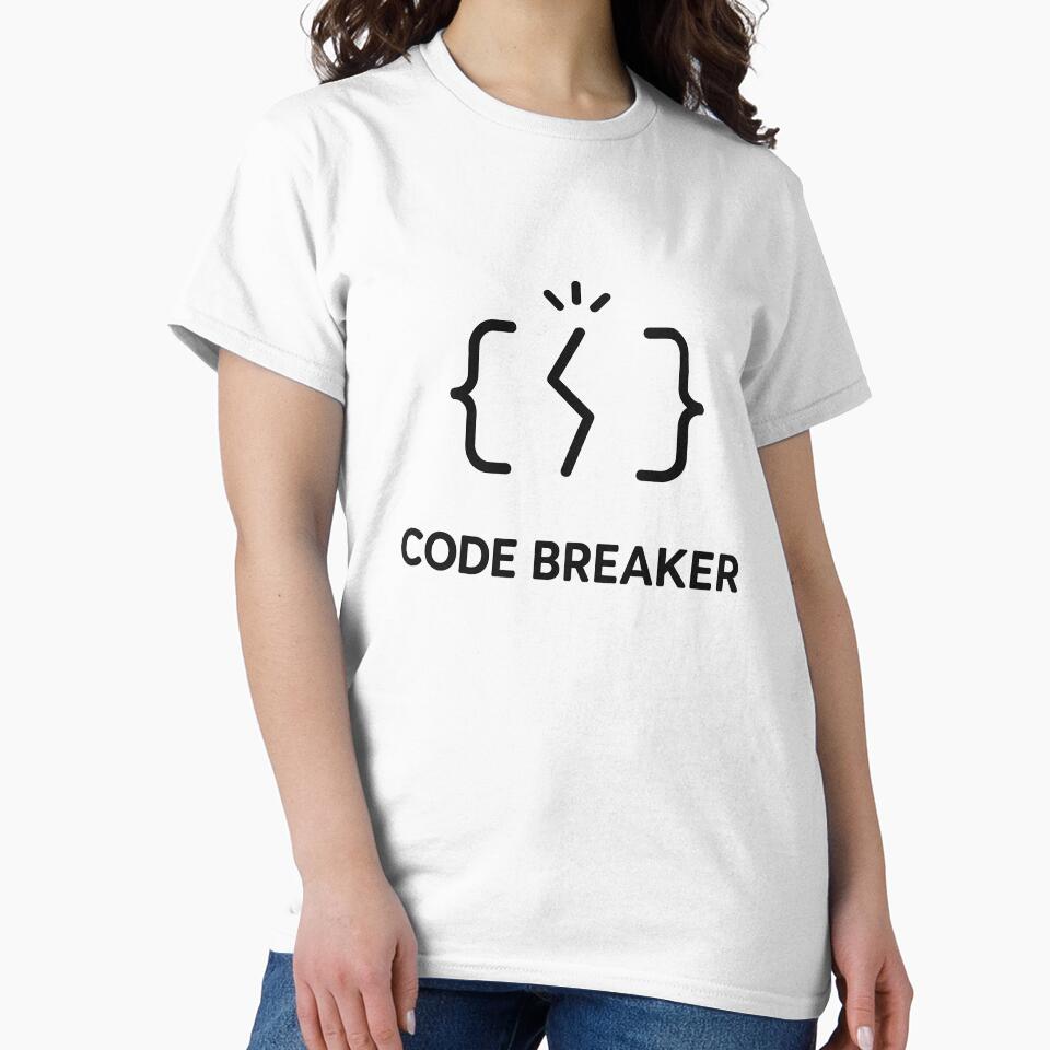 Code Breaker Debugging Meme – Minimal Dev Humor Line Art by techy-rrr