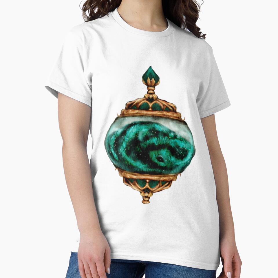 Dark academia snake art watercolor gothic jewelry design pendant by Monica Laipple