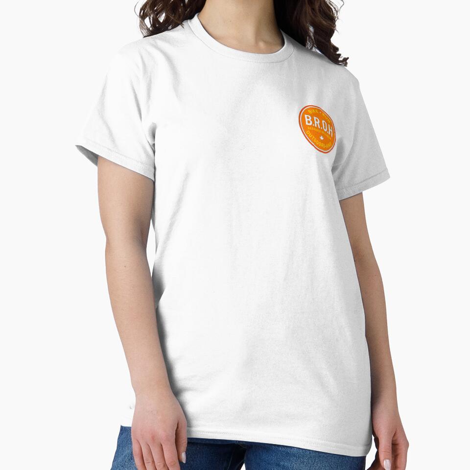 BROH Outdoor Badge Logo Shirt Bike Run Outdoors Hike Canada Orange by BROHLine Studio