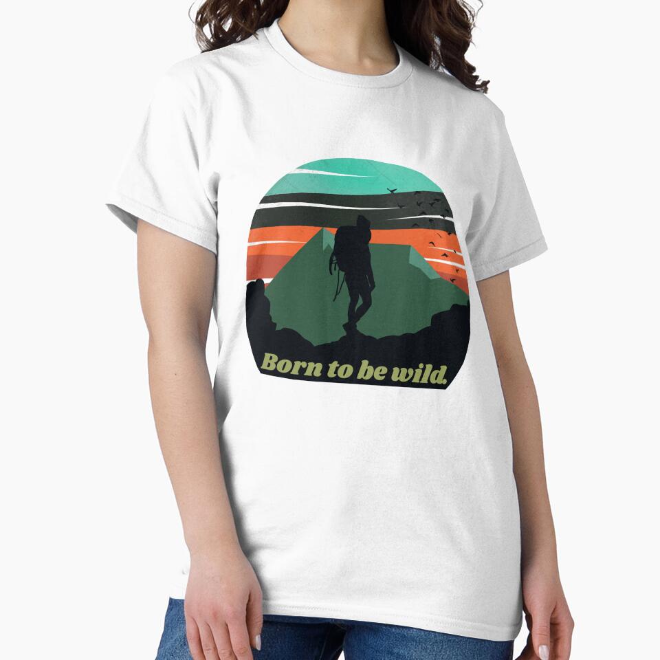 Adventure Hiking Quote - Born to be wild. by ThreadMosaicCo