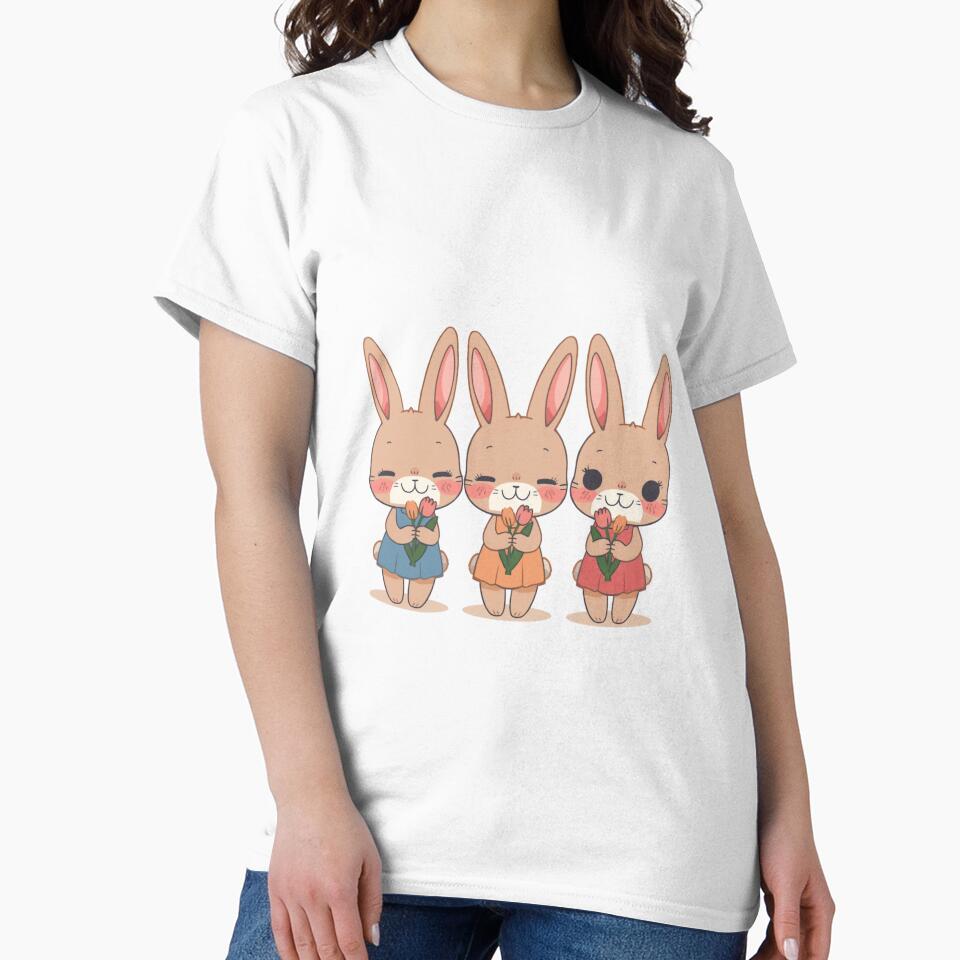 Rabbits with Tulips by PatronesKawai