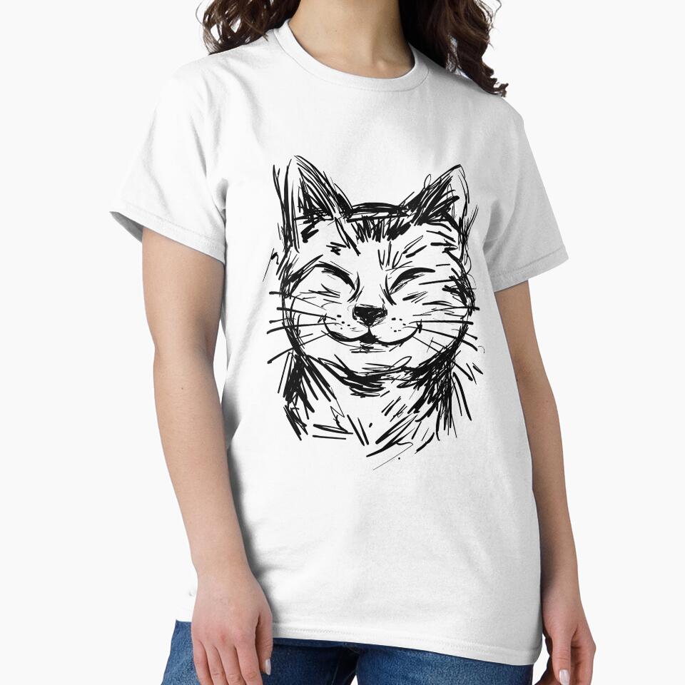 Whimsical Cat Line Art Sketch by lando218