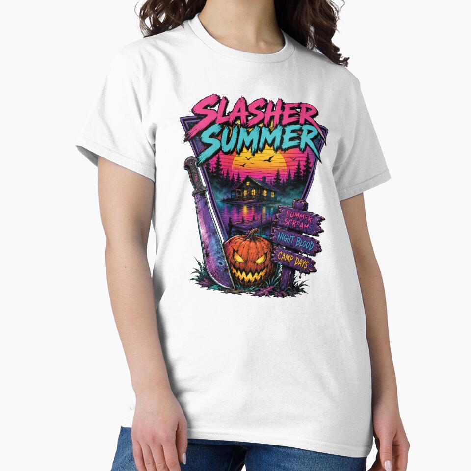 Vintage Summerween Slasher Summer Spooky Camp Halloween by SanipepaVase