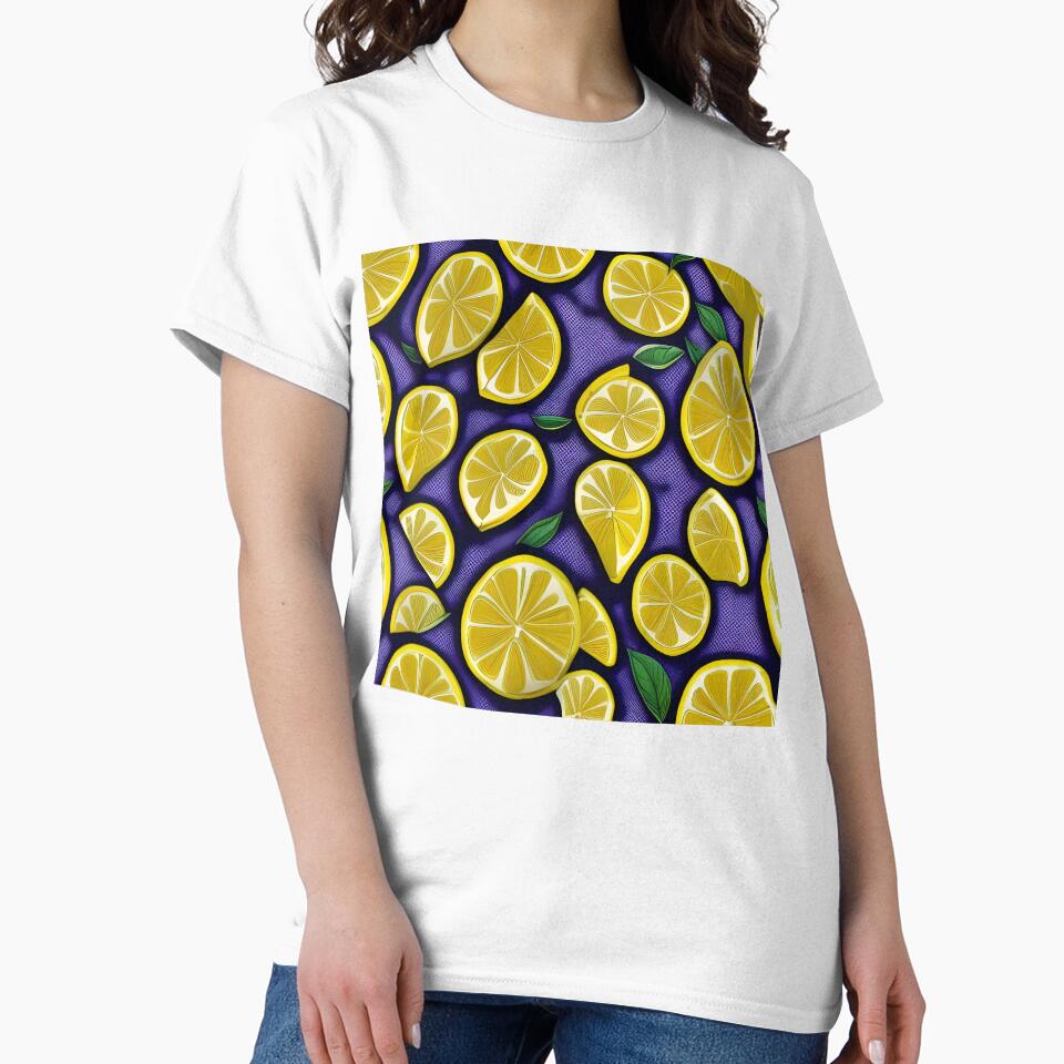 Vintage Pop Art Pattern Lemon Fruits Art Design by PC-artist