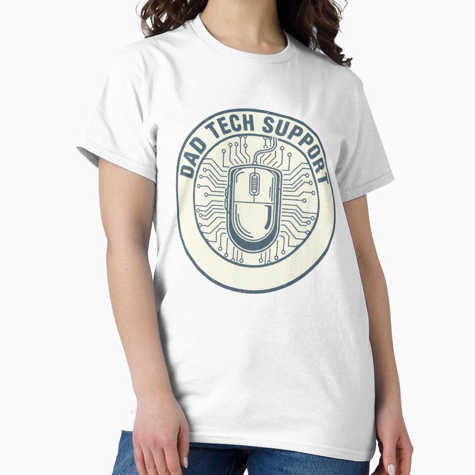 Dad Tech Support Retro Badge Design by Teeny Quities