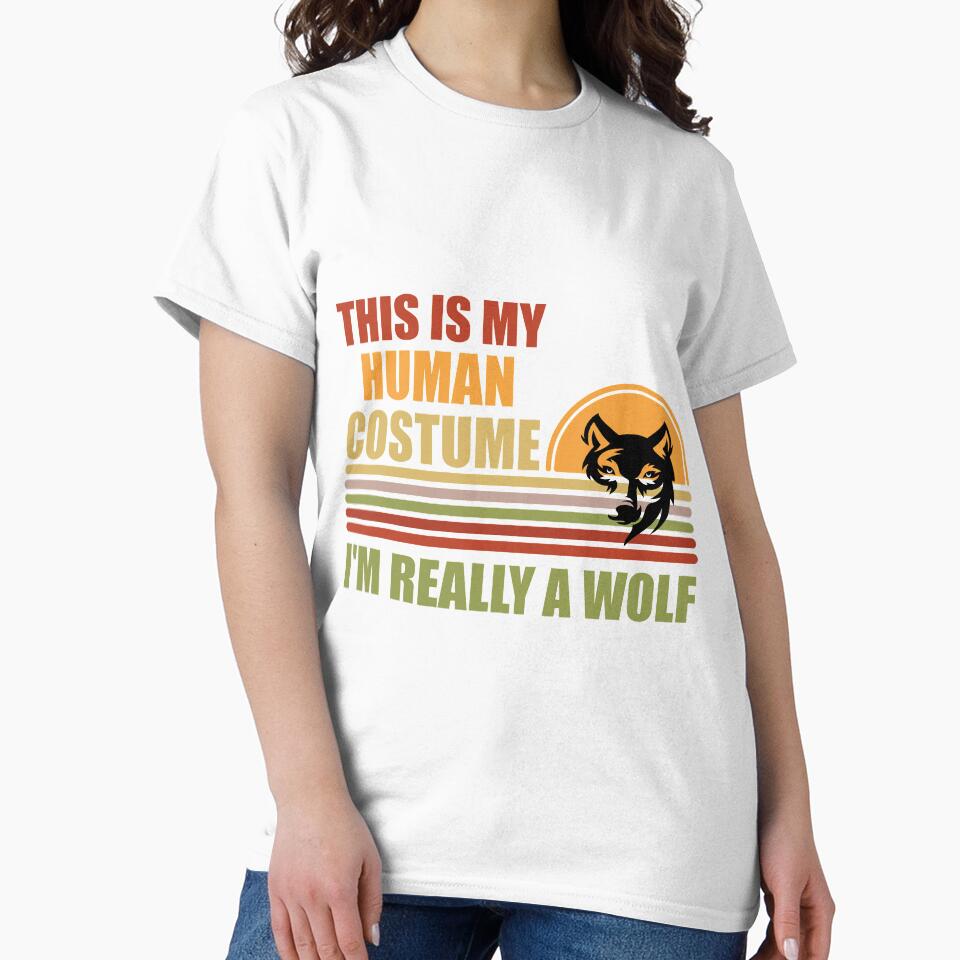 This is My Human Costume I'm Really a Wolf Shirt Men S SK by andregiftshopzz