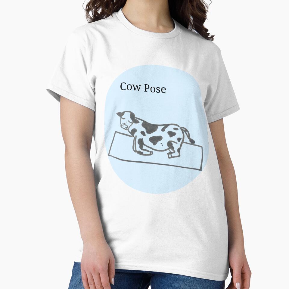 Cow pose yoga by San-shine-arts
