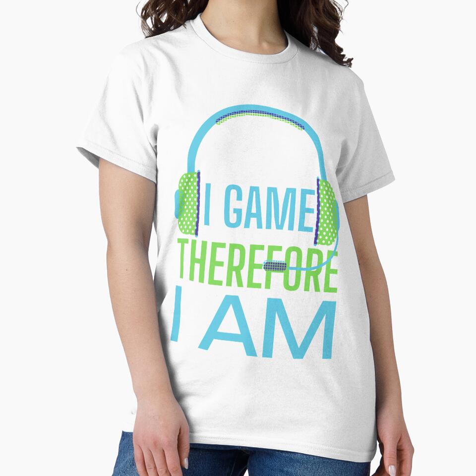 I Game Therefore I Am Green Headset by SweetAndSpice