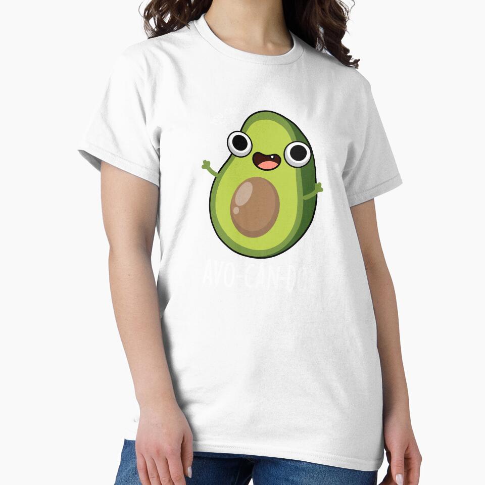 Avo-can-do Funny Avocado Puns (Dark BG) by punnybone