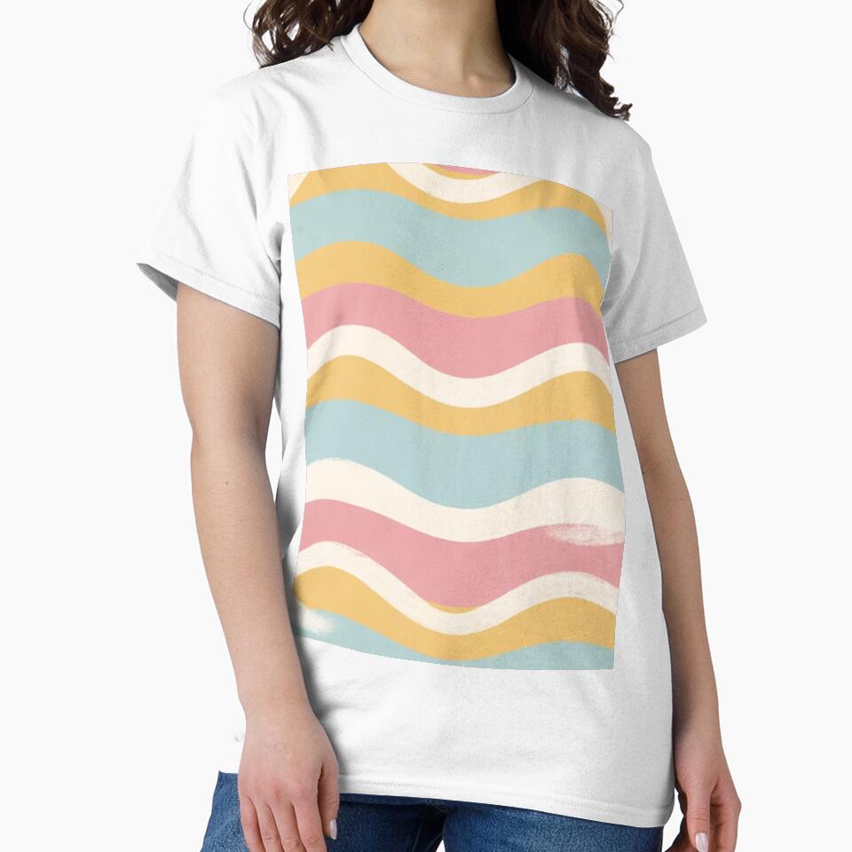 Pastel Rainbow Wavy Stripe Pattern by SassyArtistry