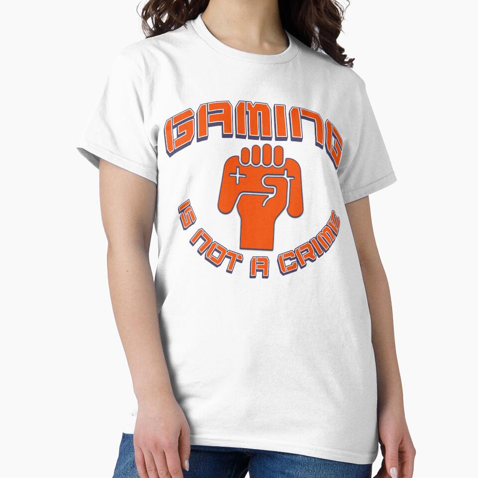 Gaming Is Not A Crime - Retro Controller Power Fist Gamer Design by Abaseen