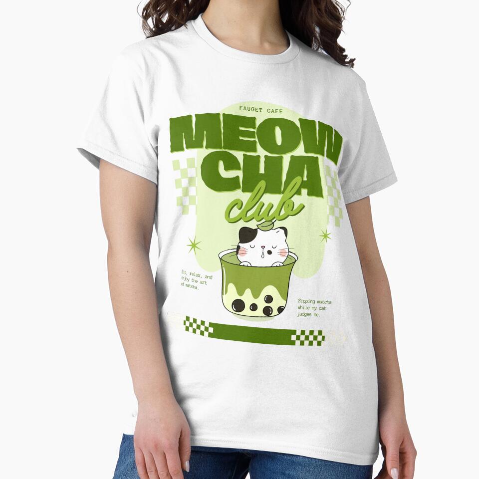 Meowcha Club Funny Matcha Club by thebest-2studio