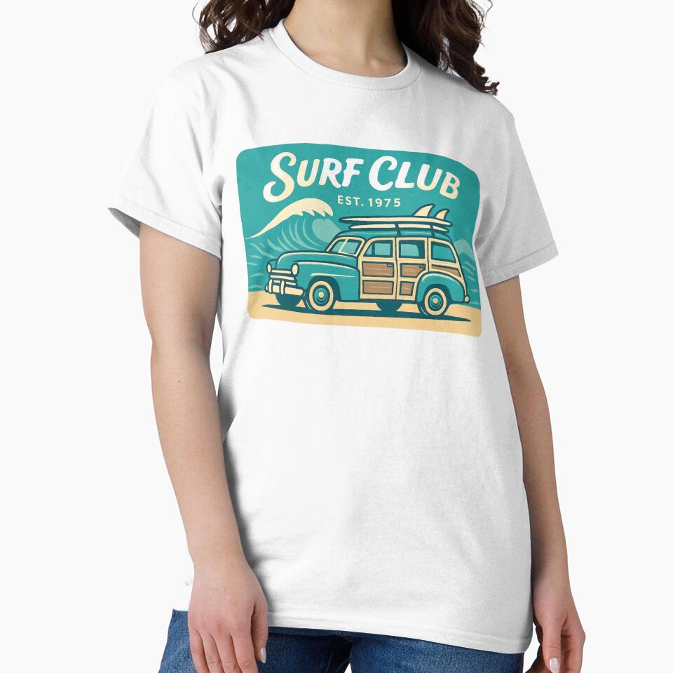 Retro Surf Club Vintage Woody Wagon by CREATIVO STUDIO