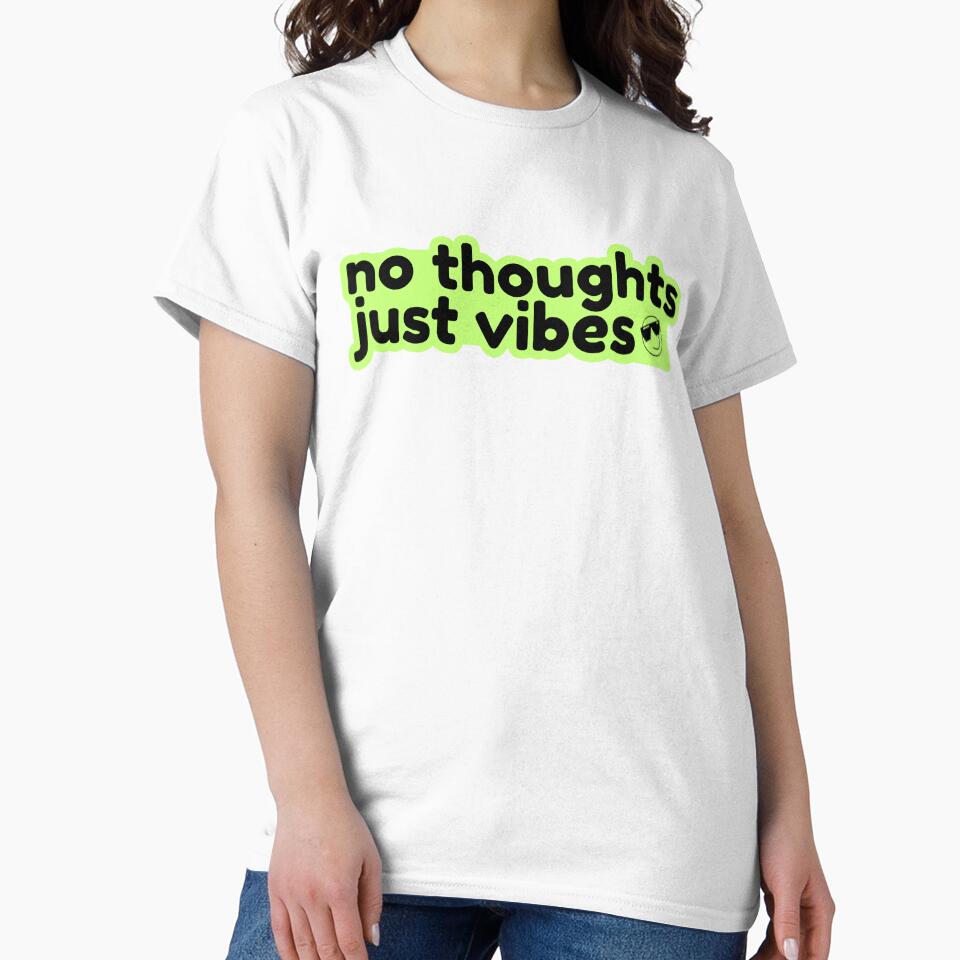 No Thoughts Just Vibes Funny Meme Sticker by ChaosCutie