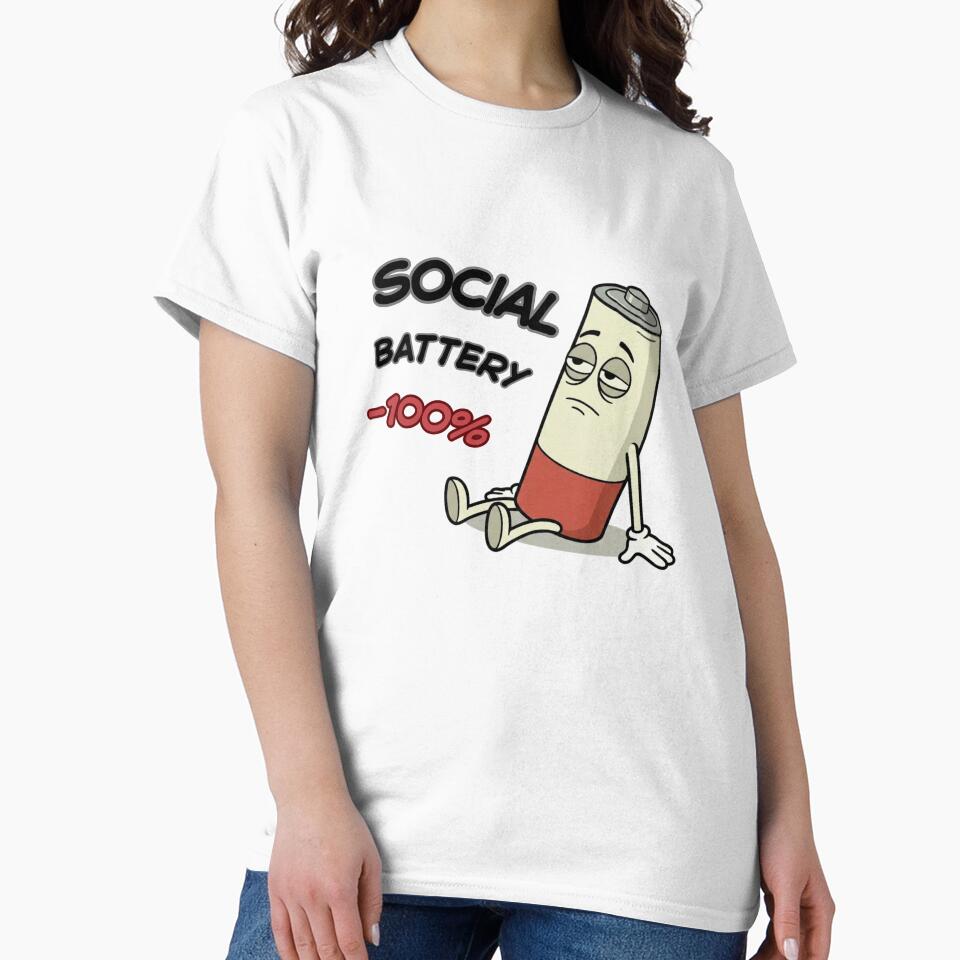Social Battery -100% | Socially Drained Introvert by LiFFYSTYLE