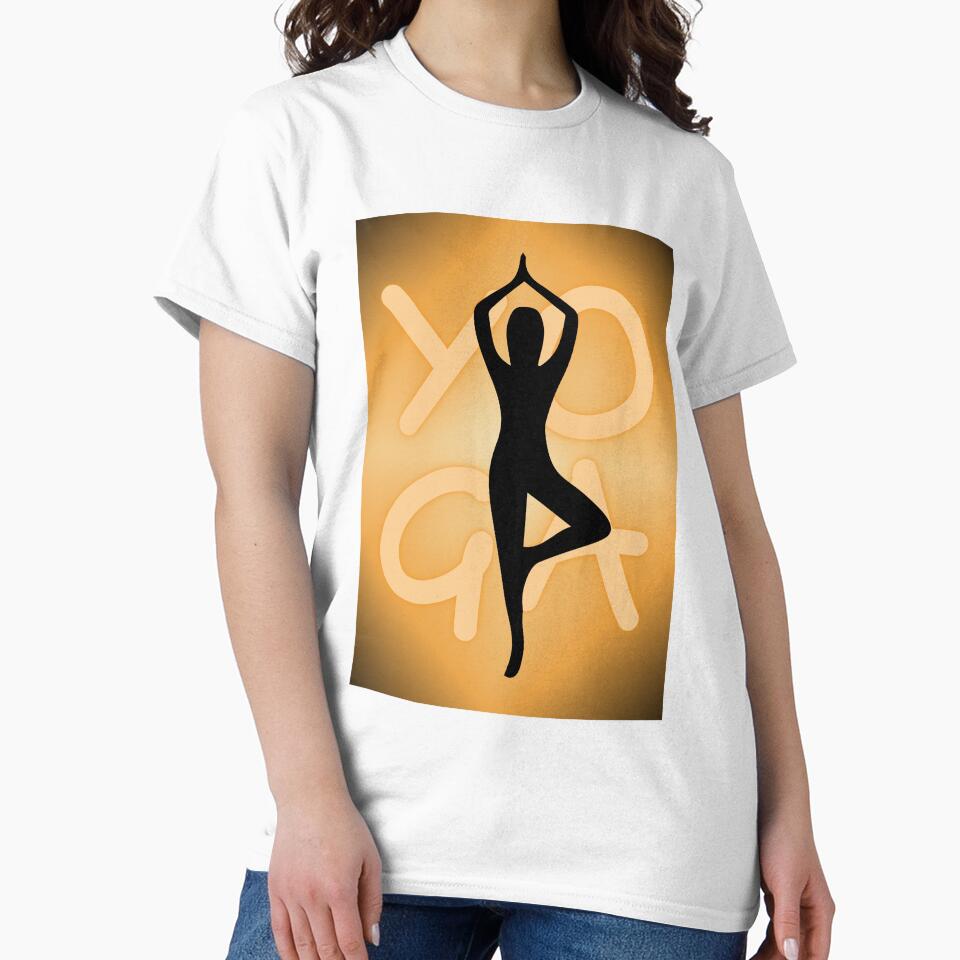 Yoga Pose Neon Orange Yoga Lettering by SoccaTamam