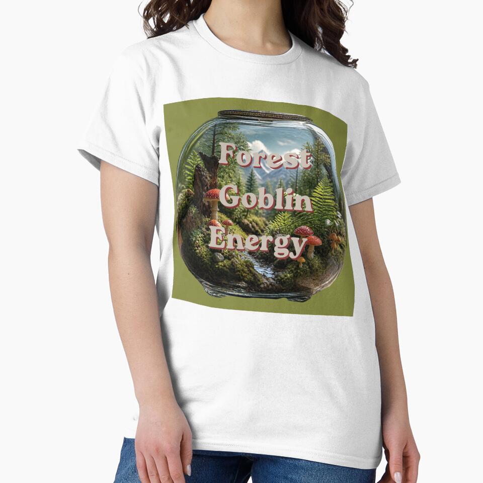 Forest Goblin Energy - Terrarium Mushroom Forest Illustration by plantsinnature