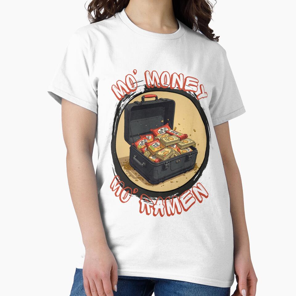 Mo' Money Mo' Ramen Shirt - White by Artistry N Ink