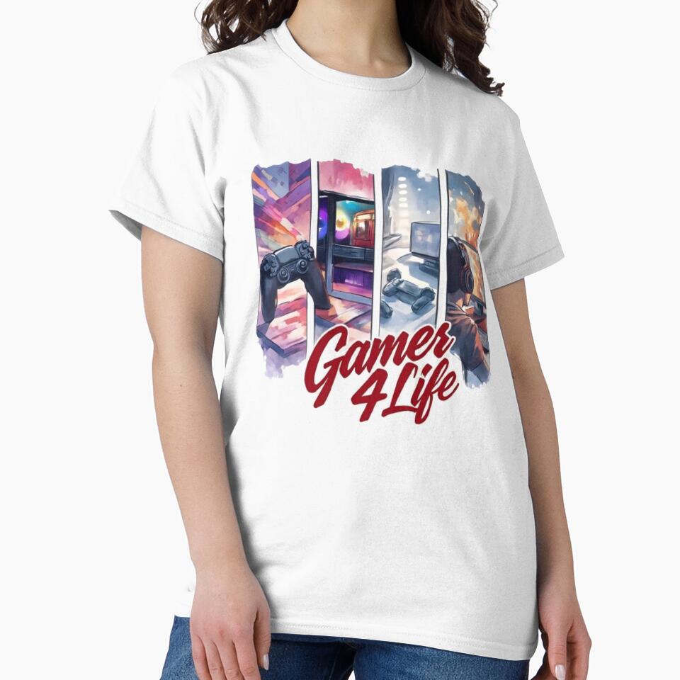 Gamer 4 Life – Stylized 4-Panel Gaming Poster | Modern Retro Digital Art by Wawan35200