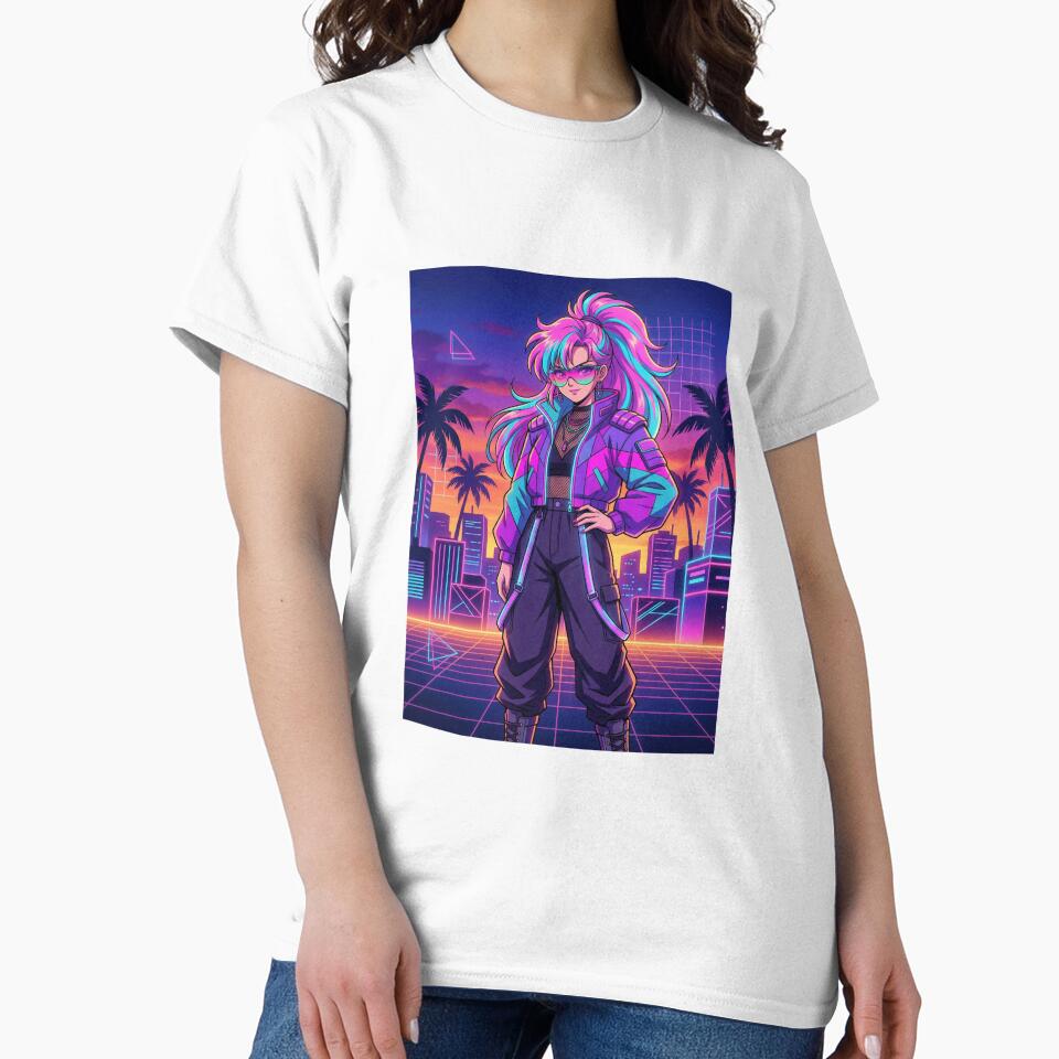 90s Synthwave retro character by Priyan96