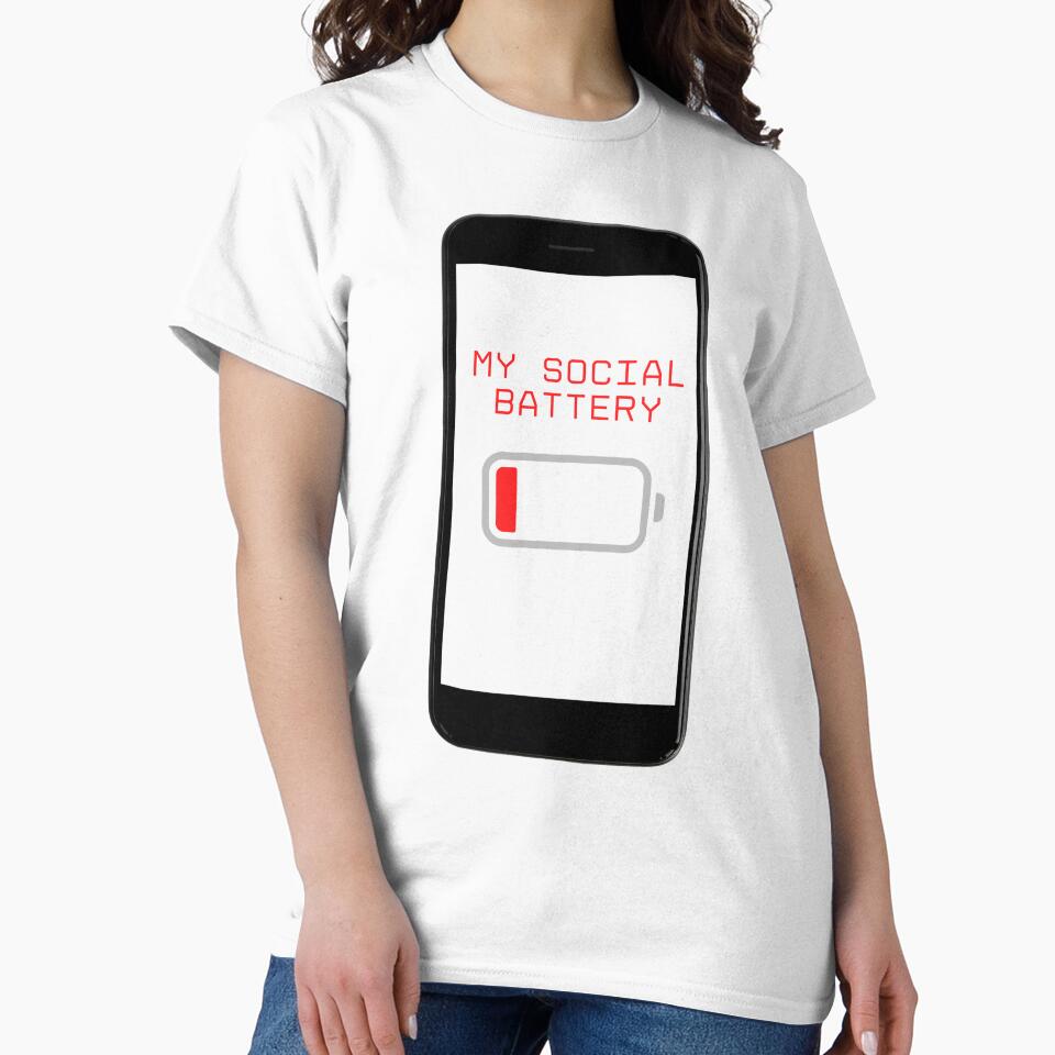 Low Social Battery Funny by Noah V's Merch