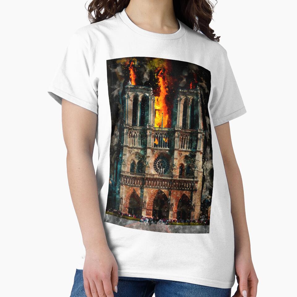 Notre Dame Cathedral on Fire by Theodor Decker