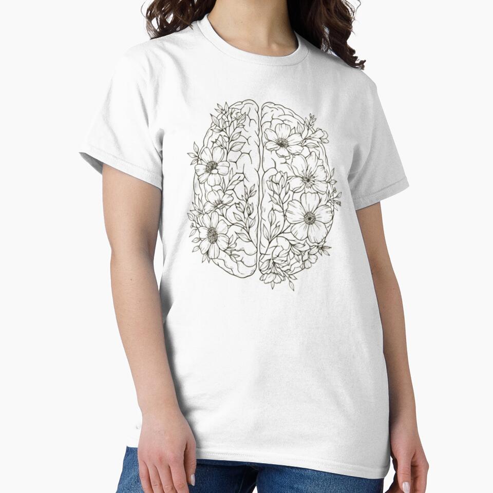 Floral Mind Affirmation Tee by Whispering Colors