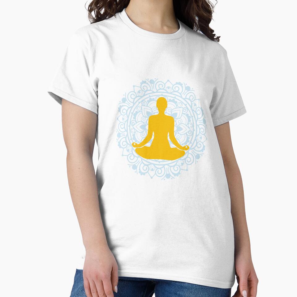 Yoga padmasana pose Mandala by Khushi Graphics