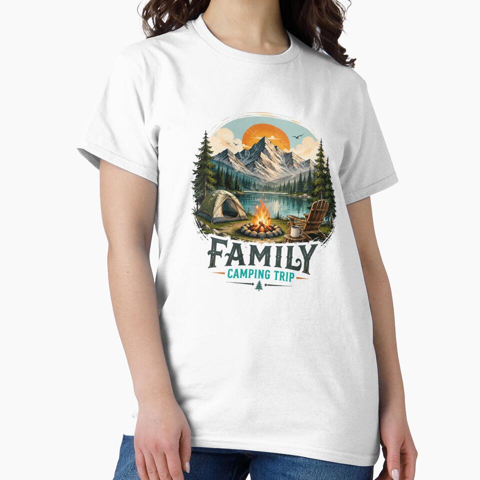 Vintage Family Camping Trip Mountain Adventure by DemDonTe