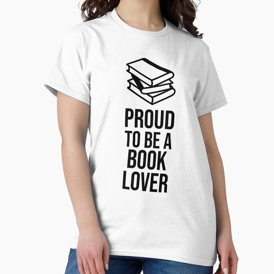 Proud to be a Book Lover - Minimalist Line Art Icon by brandByLea