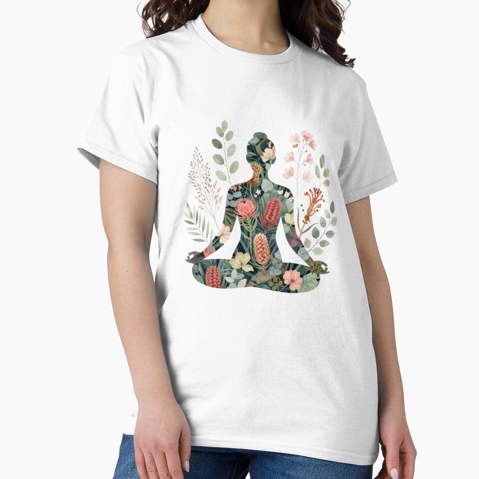 Lotus Botanical Yoga Art by Ujjayi Designs