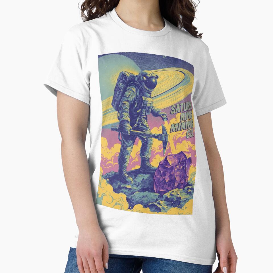 Retro Sci-Fi Astronaut Poster by Cosmic Cactus