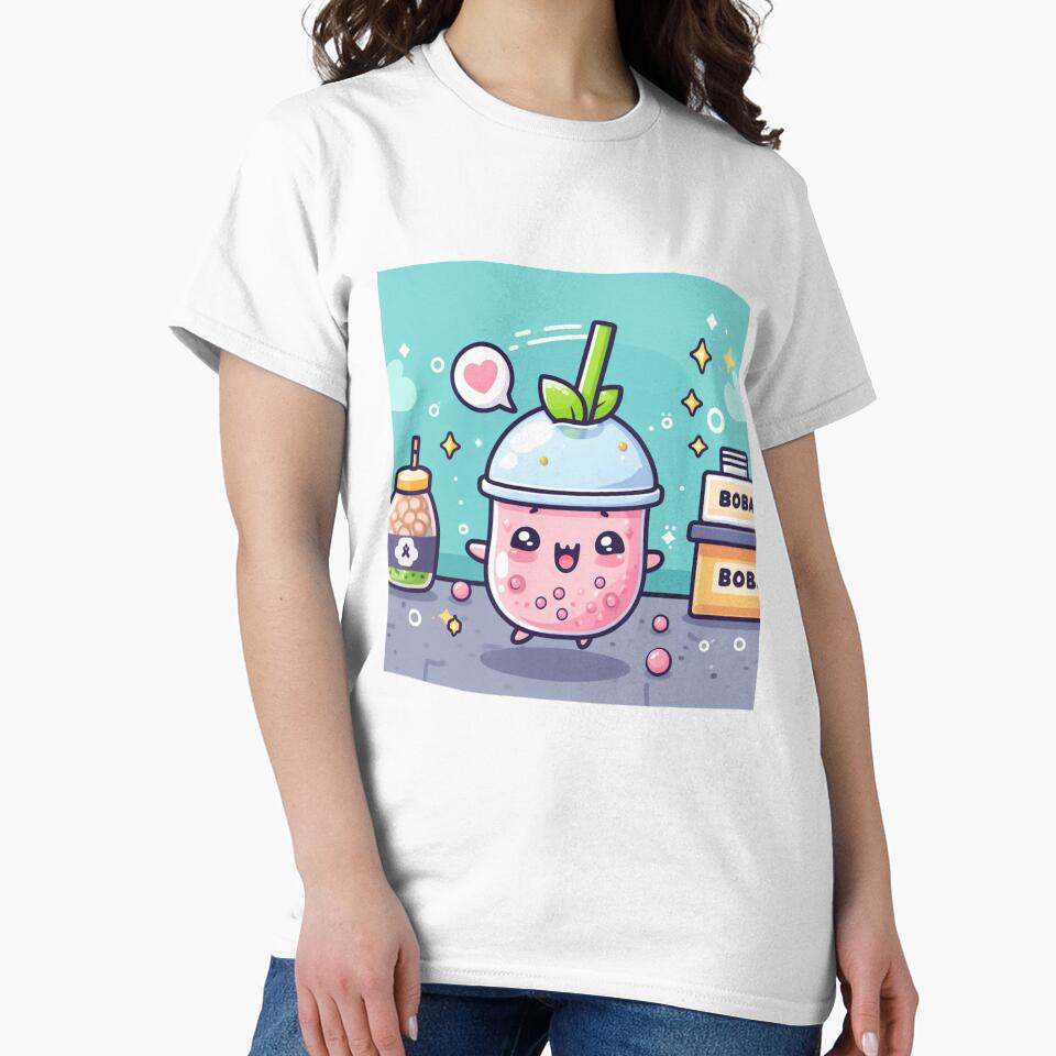 kawaii strawberry bubble tea looking for boba by SaraDatCool