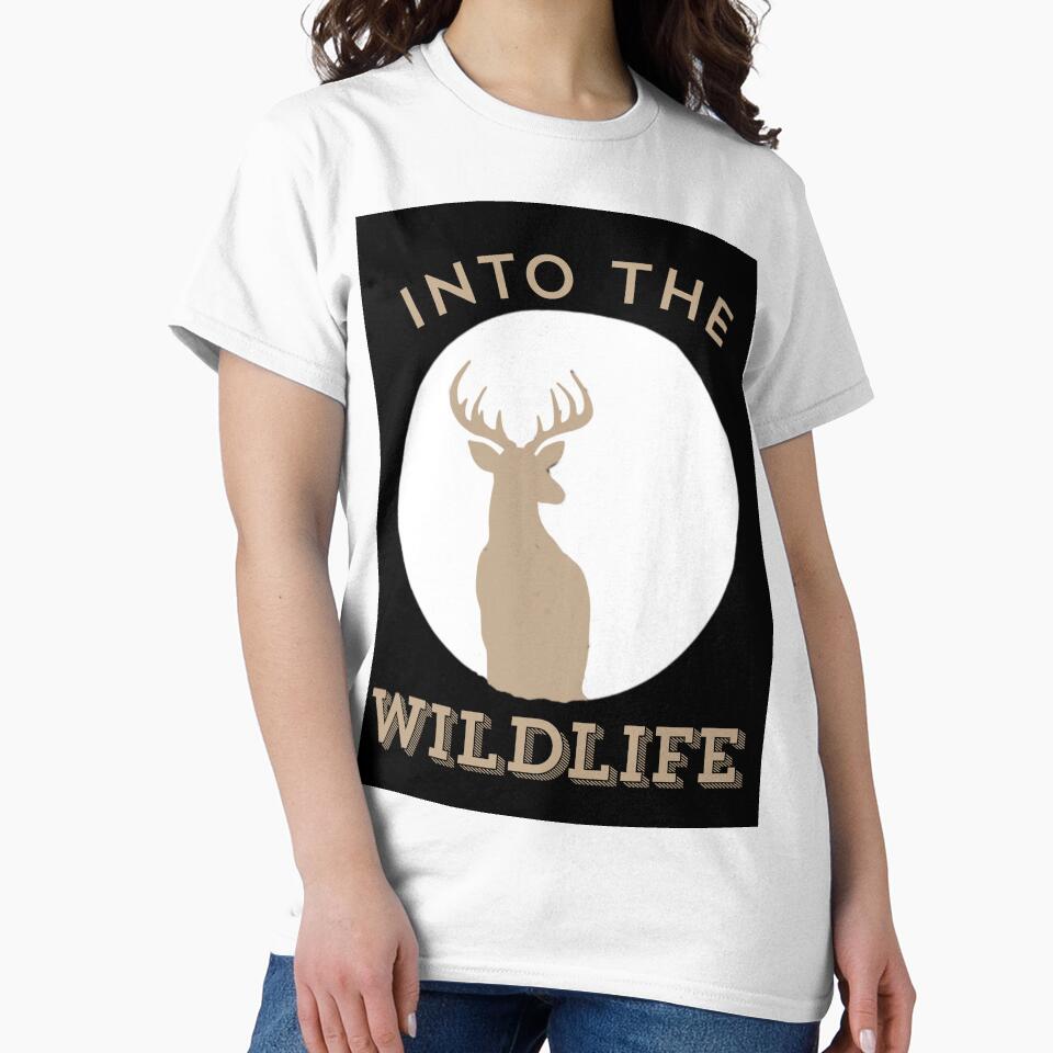 Into the Wildlife – Minimal Deer Silhouette Nature Design by IndianShopper