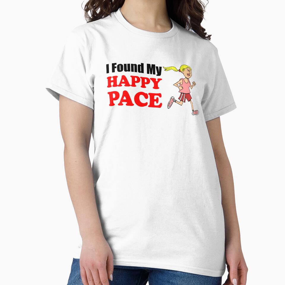 I Found My Happy Pace Running Female Runner by jaycartoonist