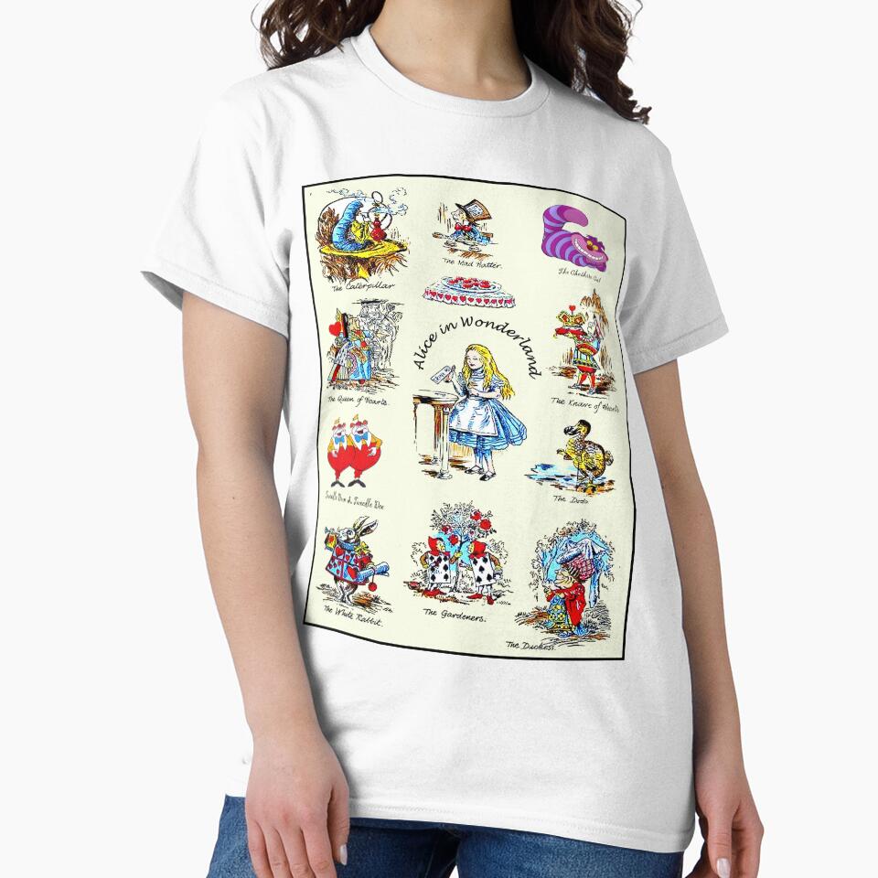 Alice in Wonderland : Vintage Character Collage Print by posterbobs