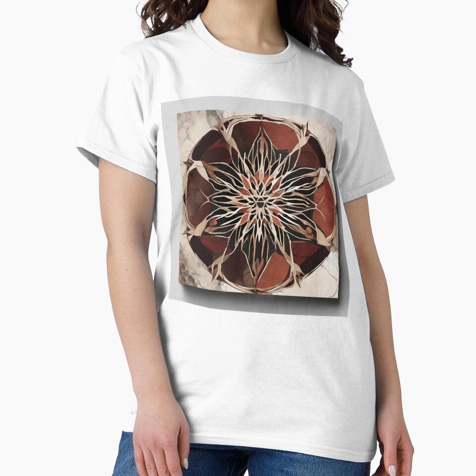 Ember Veil – Radiant Marble Mandala by Solara Meridian Studio