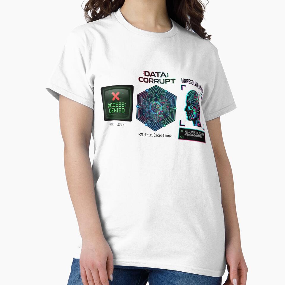 Error: Human Not Found  Tech Humor Shirt by KurtByteStudio