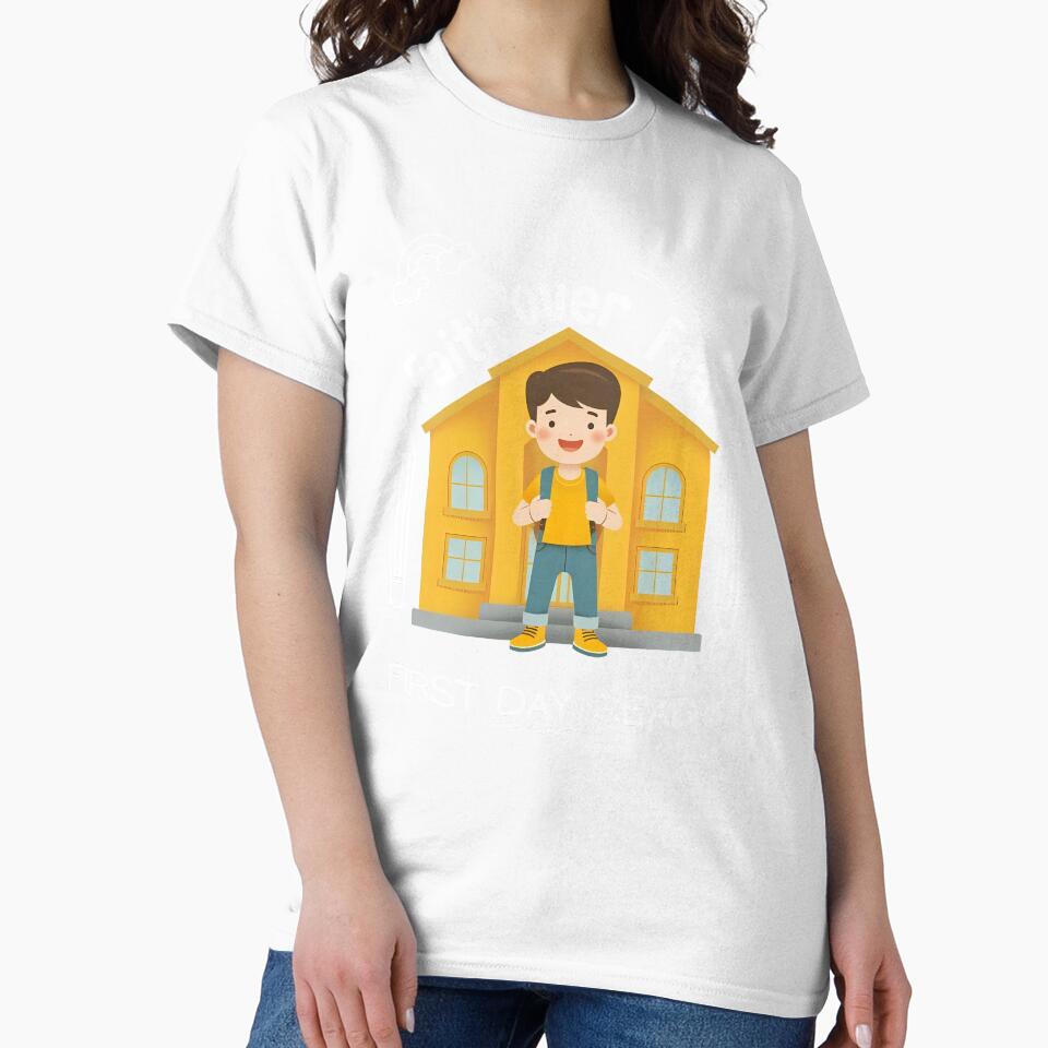 "Faith over Fear, First Day Ready" Back to School Blessed T-shirt by OrtegaGrace