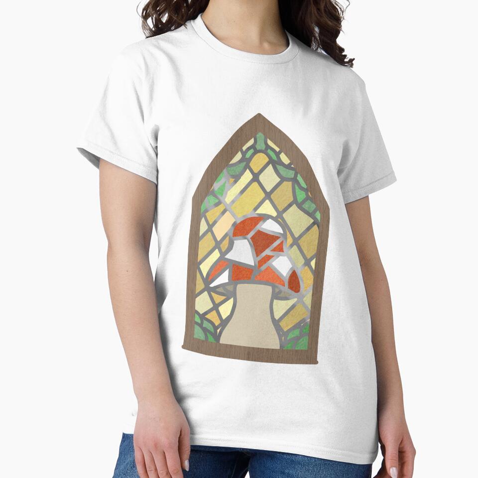 Mushroom stained glass window by AutyLeaves