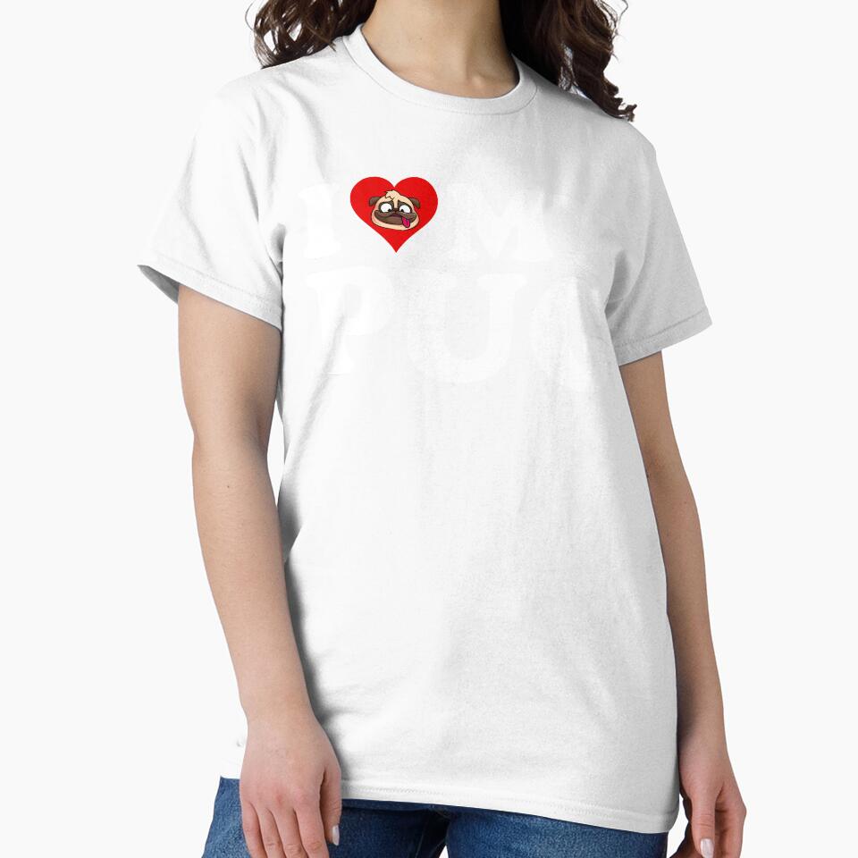 I Love My Pug by Cat Lady Designs
