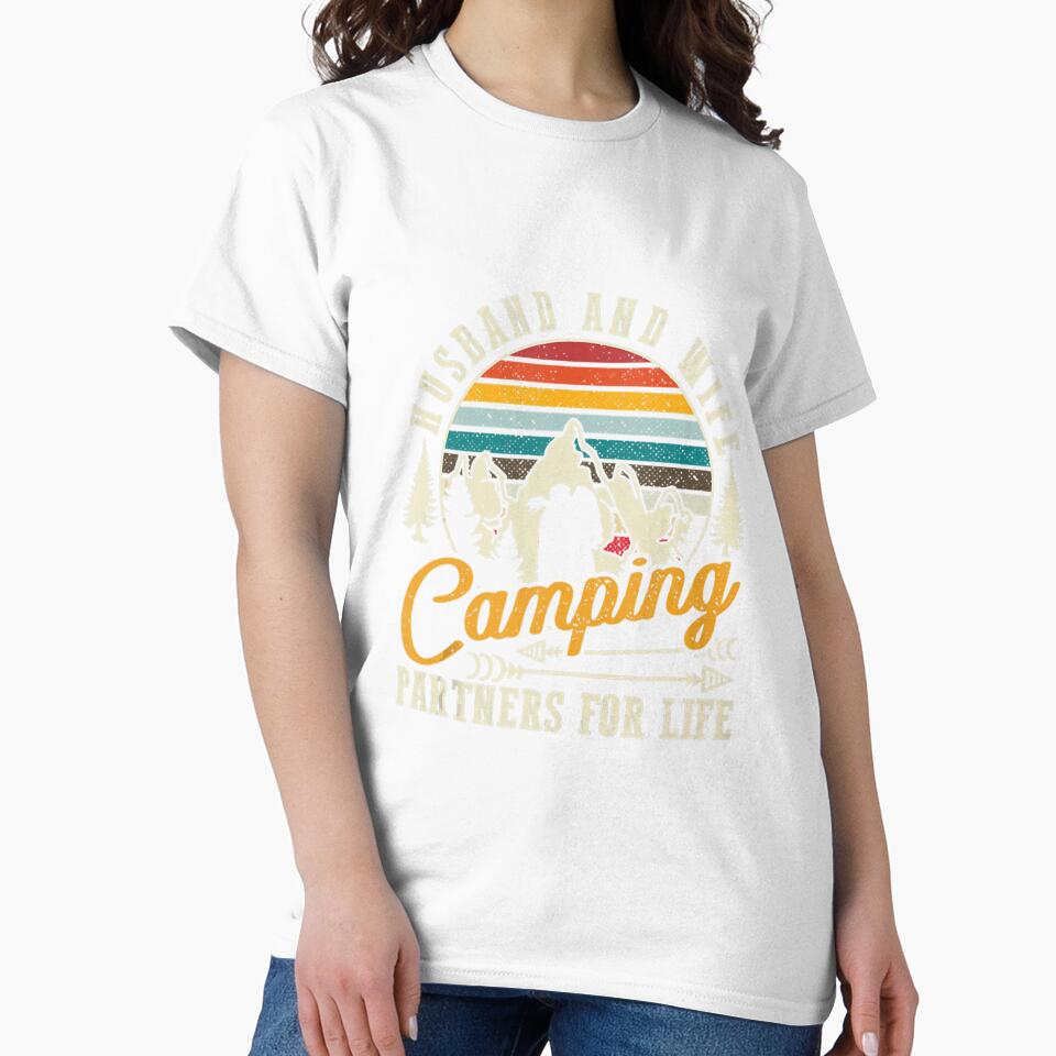 Vintage Husband And Wife Camping Partners For Life by NormanLangley