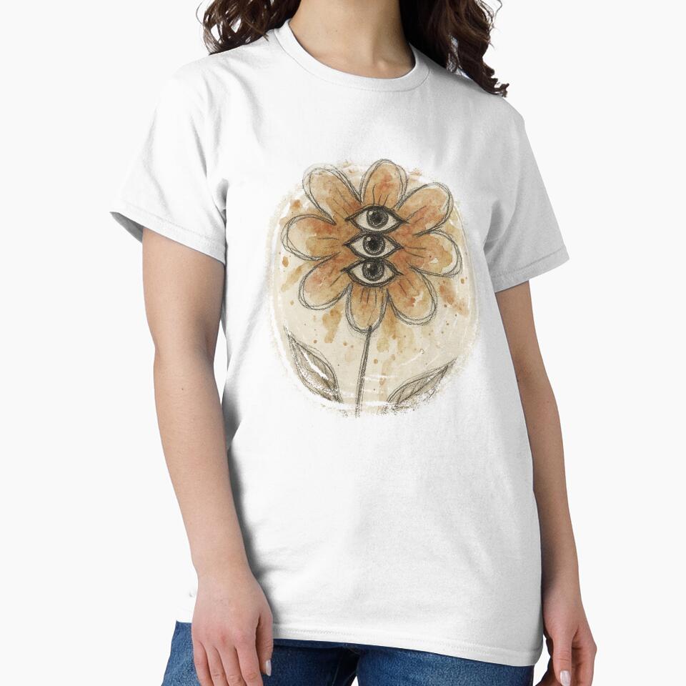 RETRO SURREAL FLOWER WITH EYES by LIS AND MELIVERSO