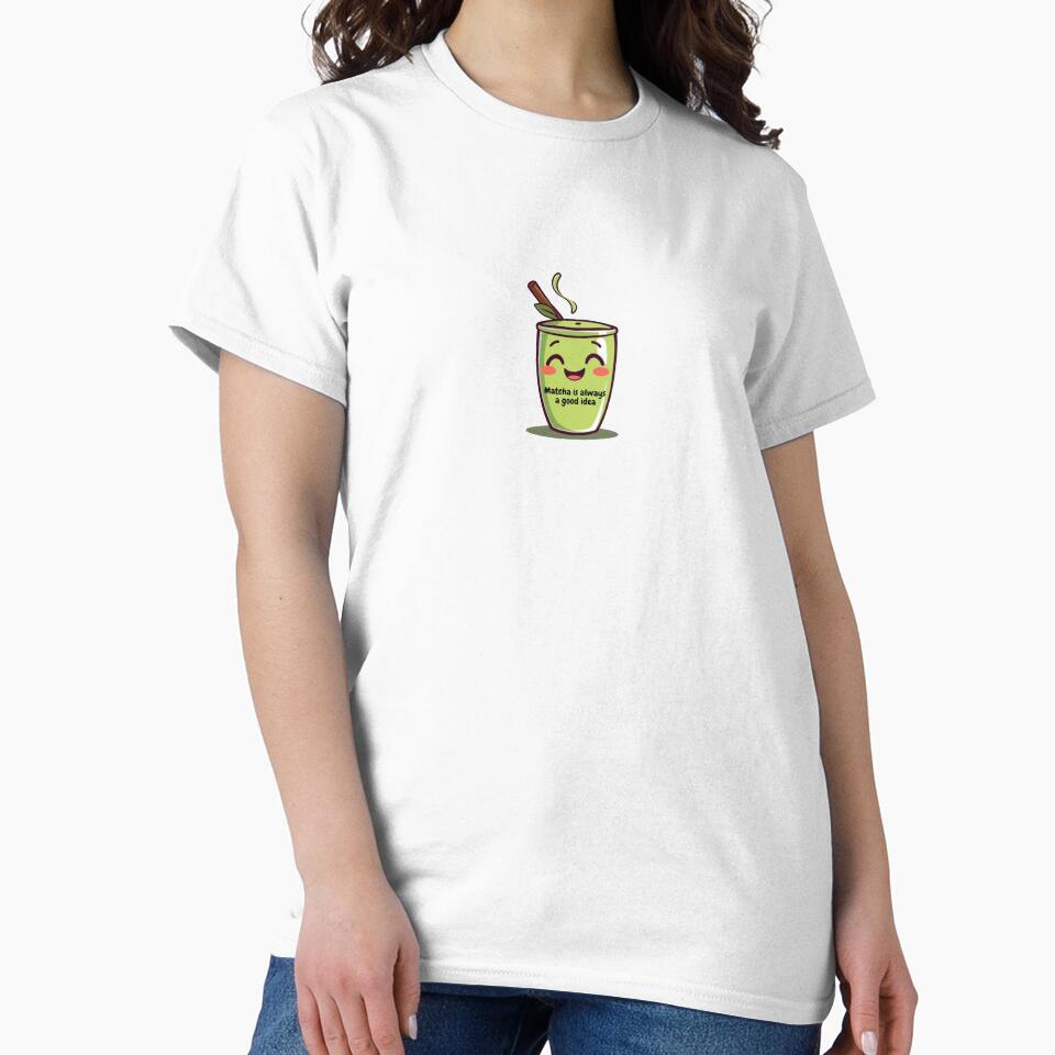 Matcha Is Always A Good Idea Cute Green Tea Sticker by surbhiArt