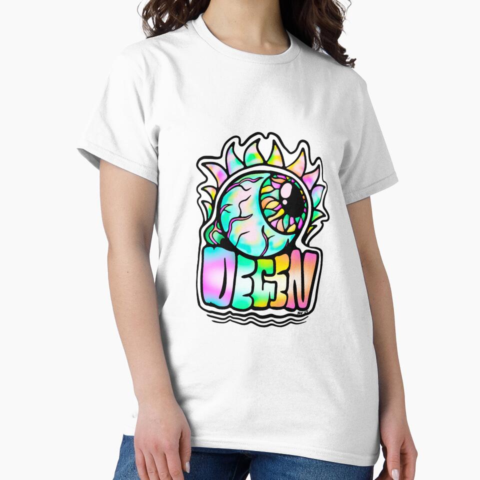 NFT Degenerate Degen Colorful Rainbow Crypto Counter Culture Art by brookelynette