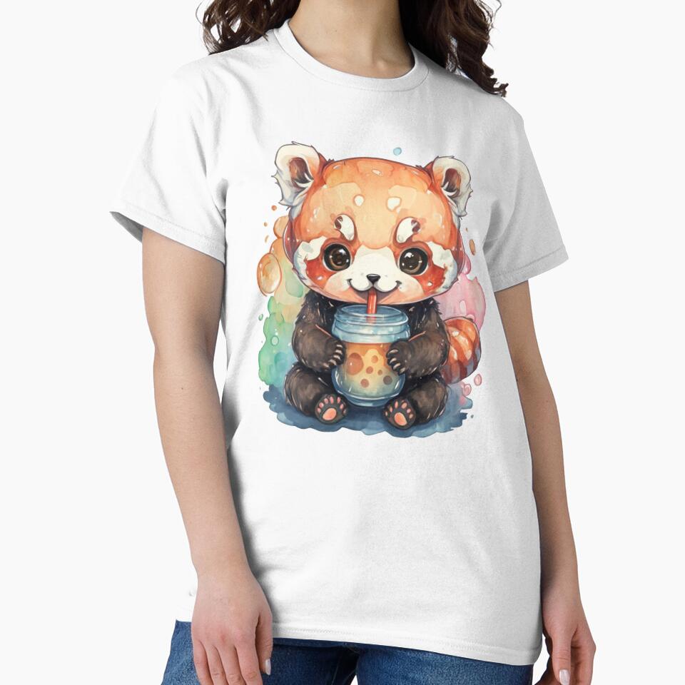 Cute Red Panda Bubble Tea by Krieghorn