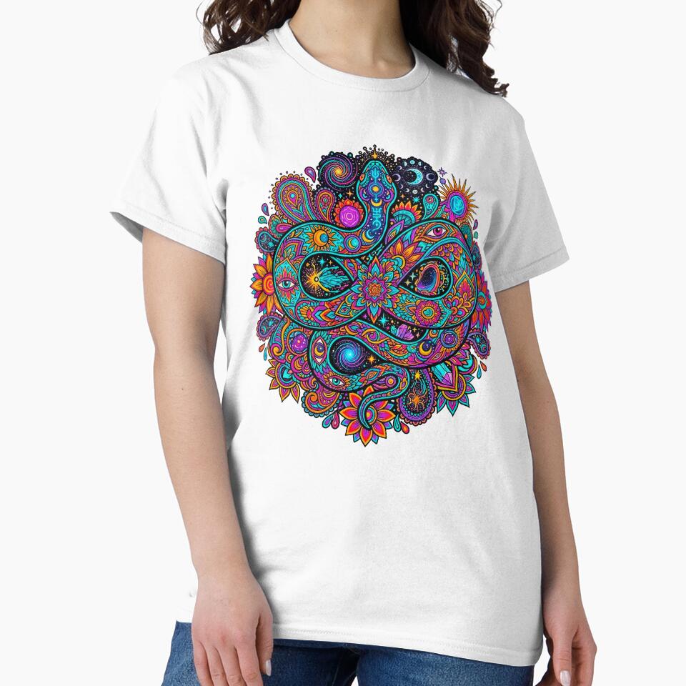 Psychedelic Cosmic Snake Mandala Celestial Esoteric Trippy Art by MT-Hub | Art for Every Soul