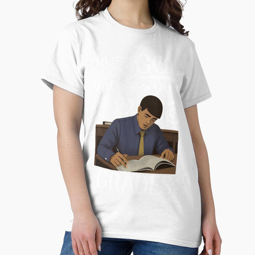 "Trust GOD with your grades" Back to School Blessed T-shirt by OrtegaGrace