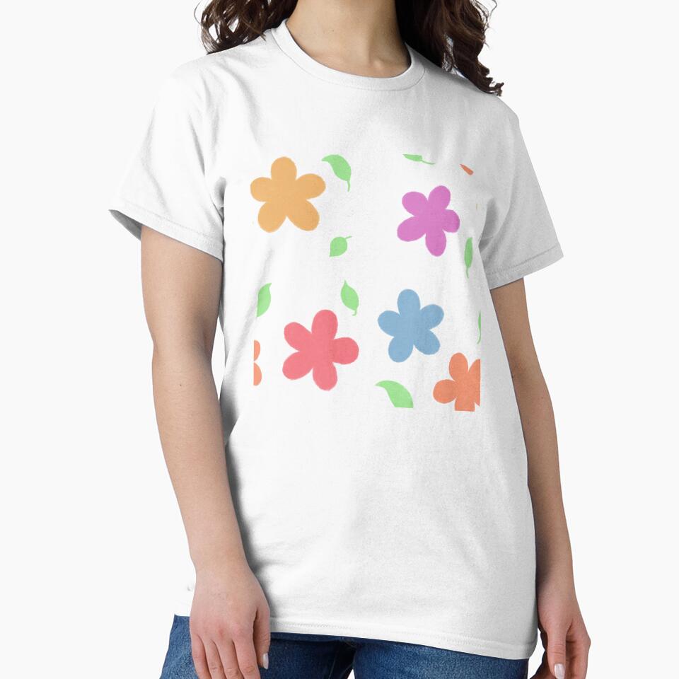 Funky Flowers - blue background by geedesignsstuff