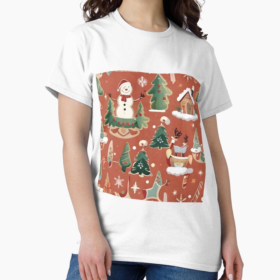 Beautiful Retro Boho Abstract Christmas Holiday Pattern by PlanetMarker